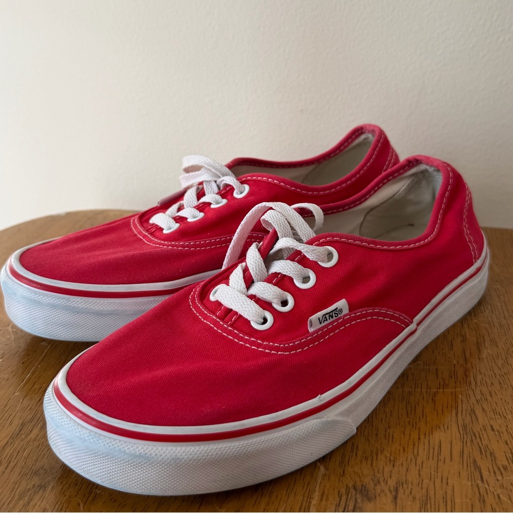 Vans Off the Wall Women’s Classic Red Canvas Skate Shoes Size 7.5